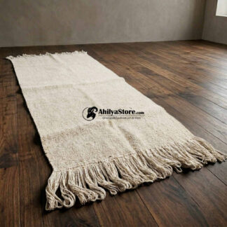 Handmade Pure Sheep Wool White Yoga Mat | 100% Premium Sheep Wool | 6.5×2.5 Feet