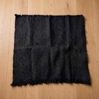 100% Pure Sheep Wool Black Meditation Mat | Premium Sheep Wool | 2.5×2.5 Feet